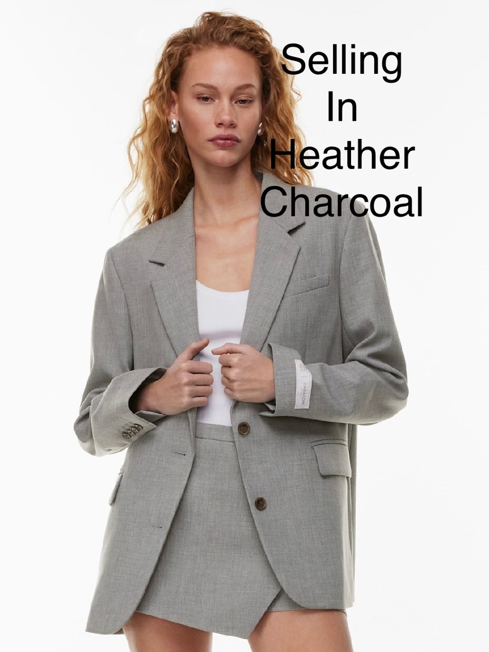 NEVER WORN - Aritzia Babaton Agency Blazer - Size Small - Heather Charcoal